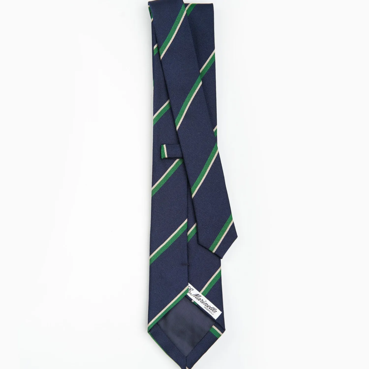 Dark Blue Sartorial Striped Silk Tie>E.Marinella Shop
