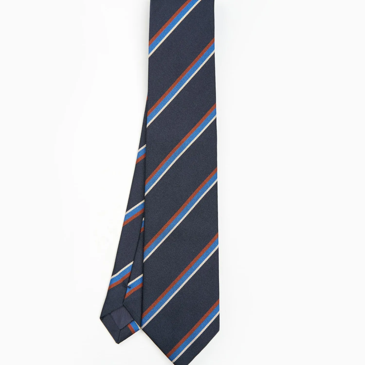 Dark Blue Sartorial Striped Tie>E.Marinella Hot