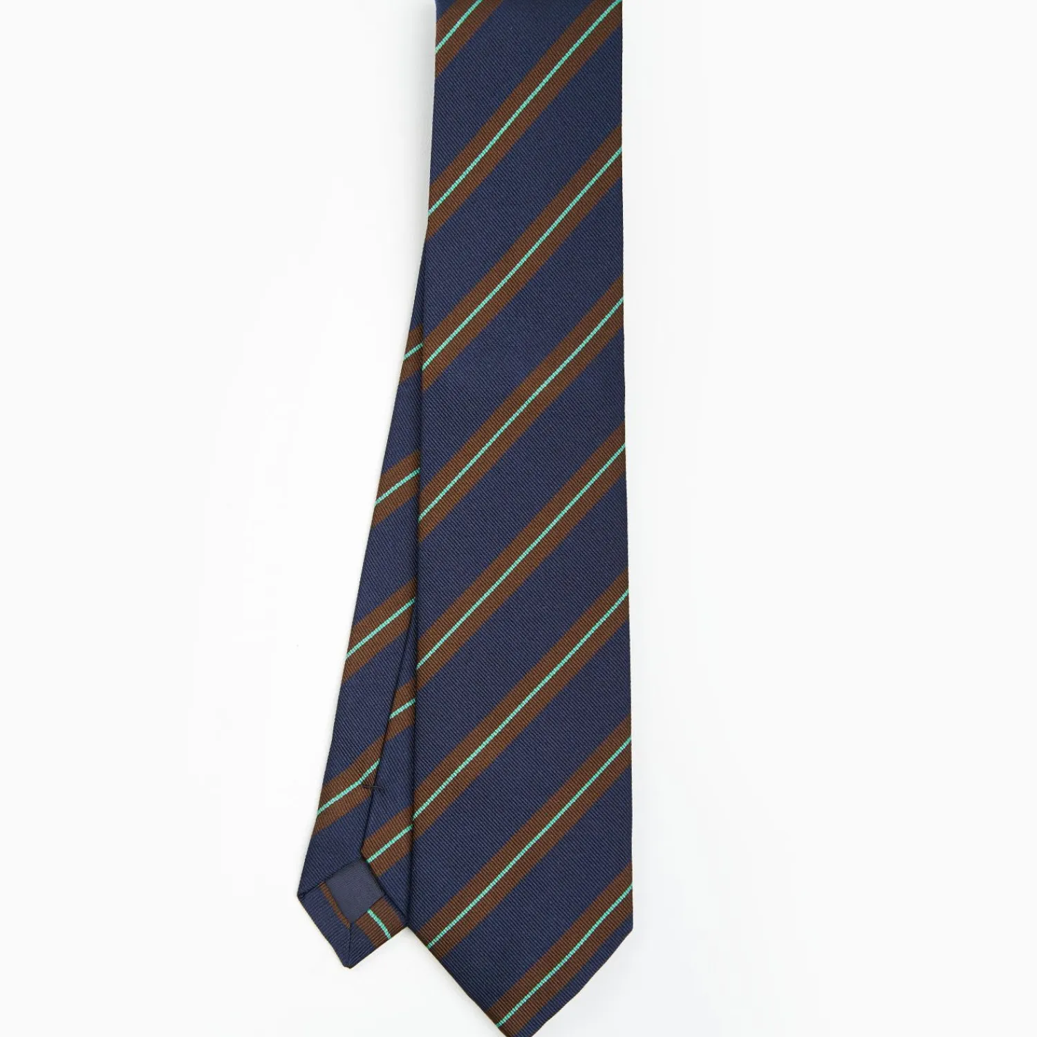 Dark Blue Sartorial Striped Silk Tie>E.Marinella Online