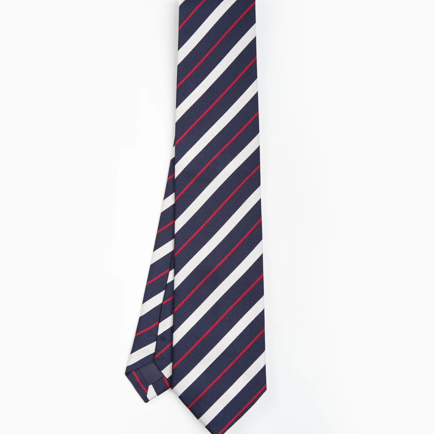 Dark Blue Sartorial Striped Silk Tie>E.Marinella Flash Sale