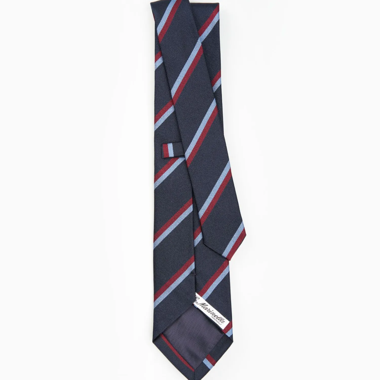 Dark Blue Sartorial Striped Silk Tie>E.Marinella Outlet
