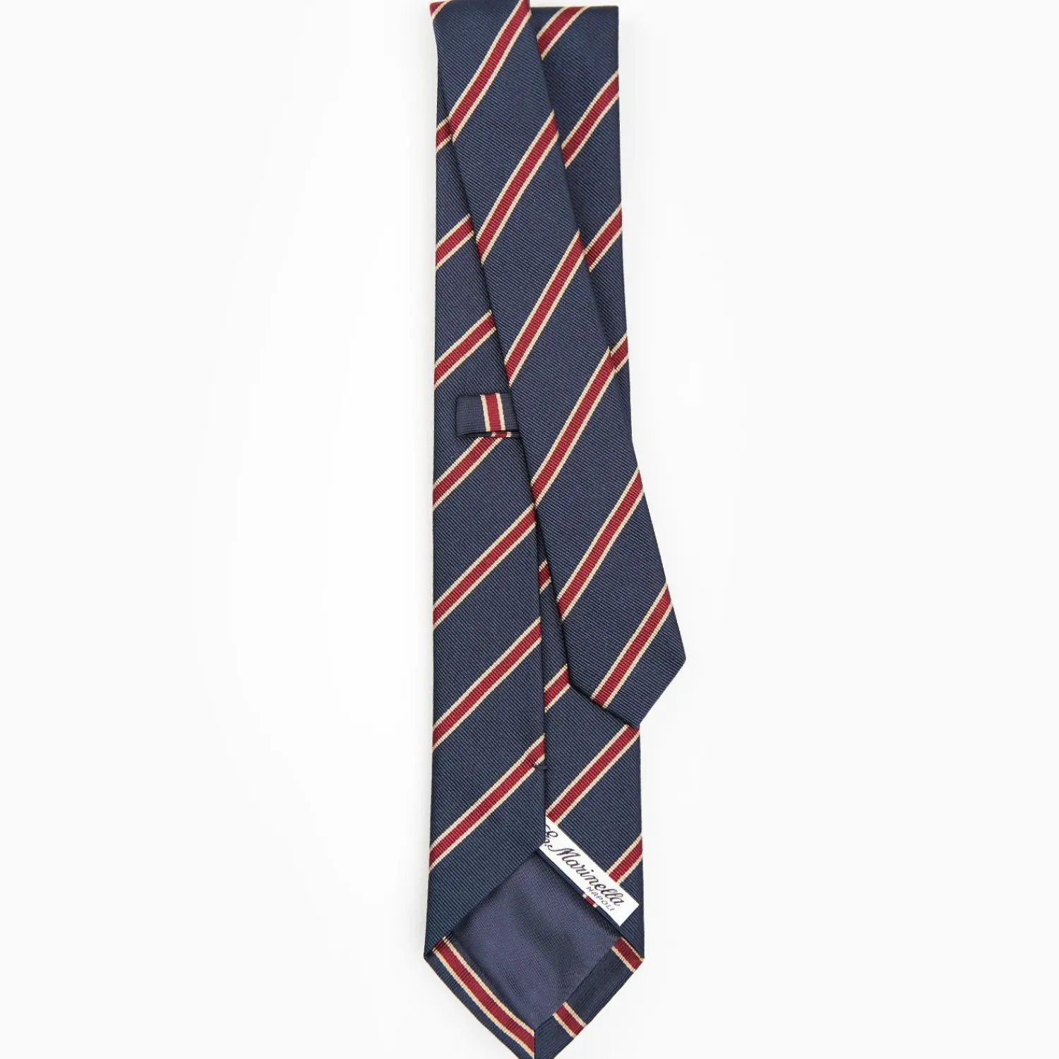 Dark Blue Sartorial Striped Silk Tie>E.Marinella Discount