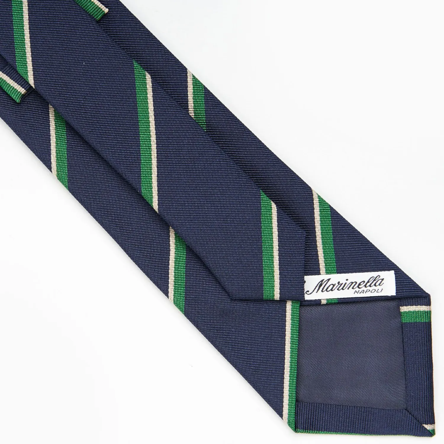 Dark Blue Sartorial Striped Silk Tie>E.Marinella Shop