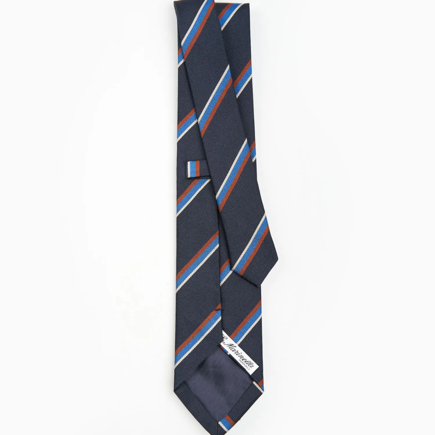 Dark Blue Sartorial Striped Tie>E.Marinella Hot