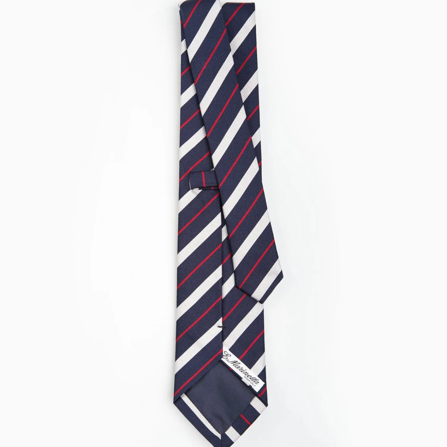 Dark Blue Sartorial Striped Silk Tie>E.Marinella Flash Sale
