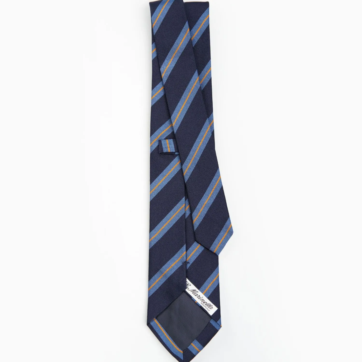 Dark Blue Sartorial Striped Silk Tie>E.Marinella Best Sale