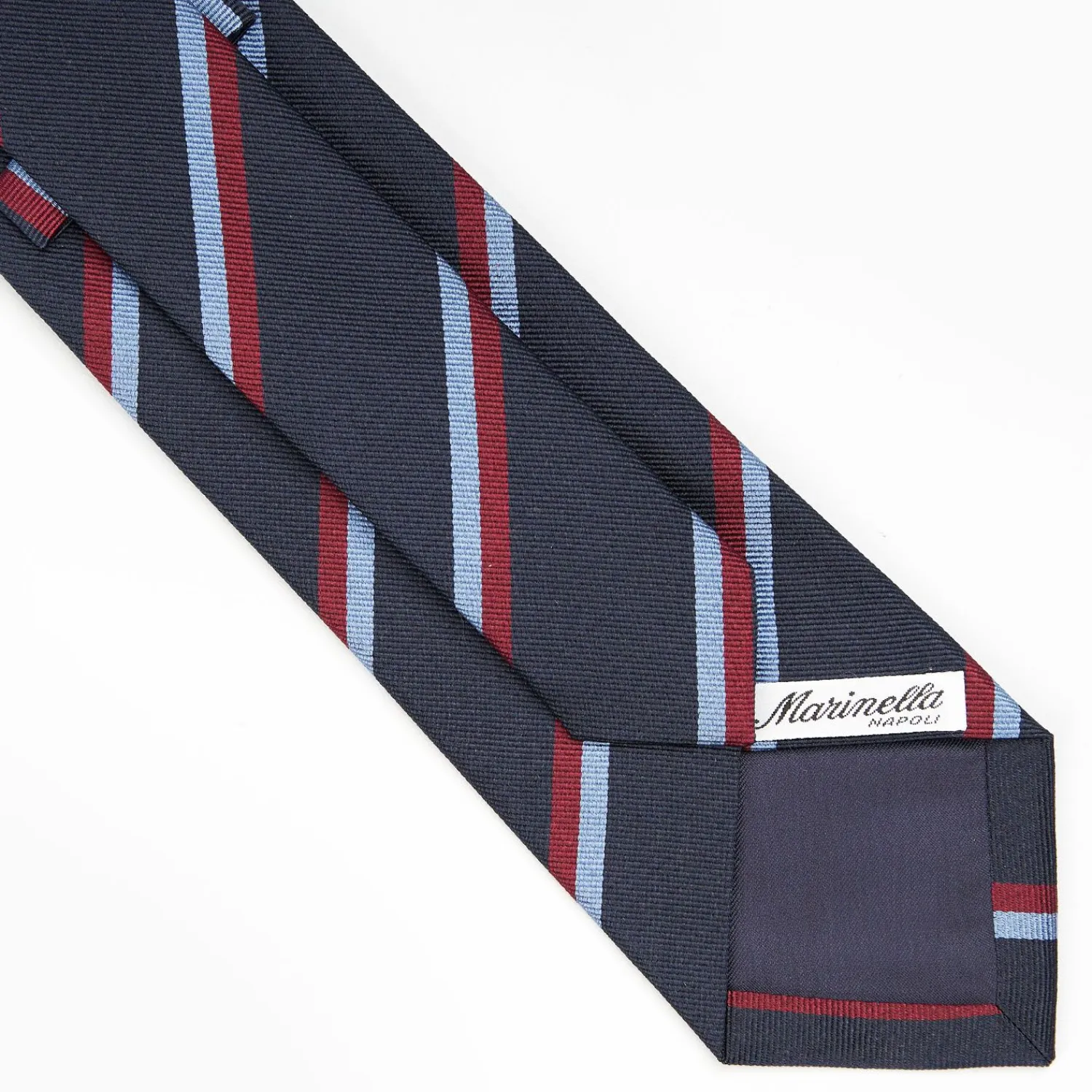 Dark Blue Sartorial Striped Silk Tie>E.Marinella Outlet