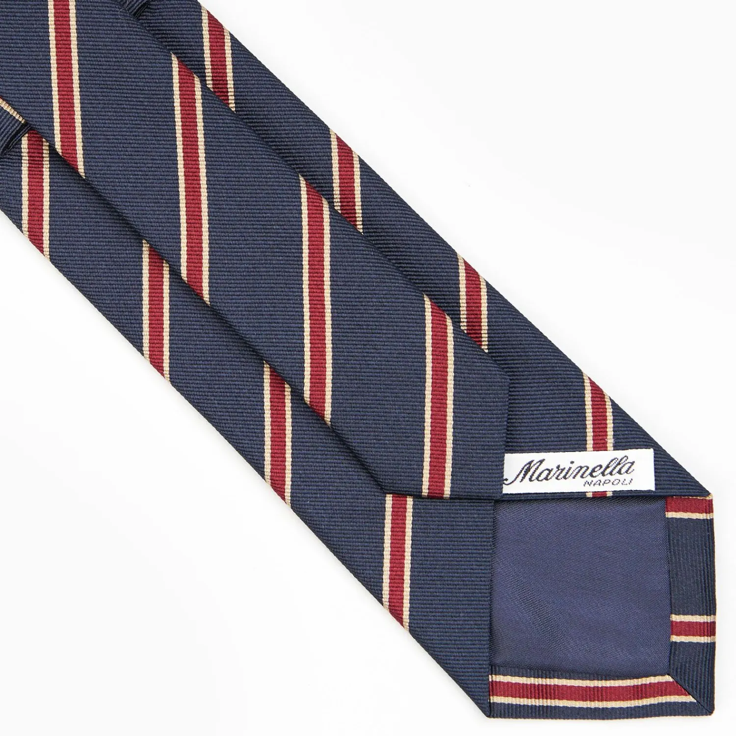Dark Blue Sartorial Striped Silk Tie>E.Marinella Discount