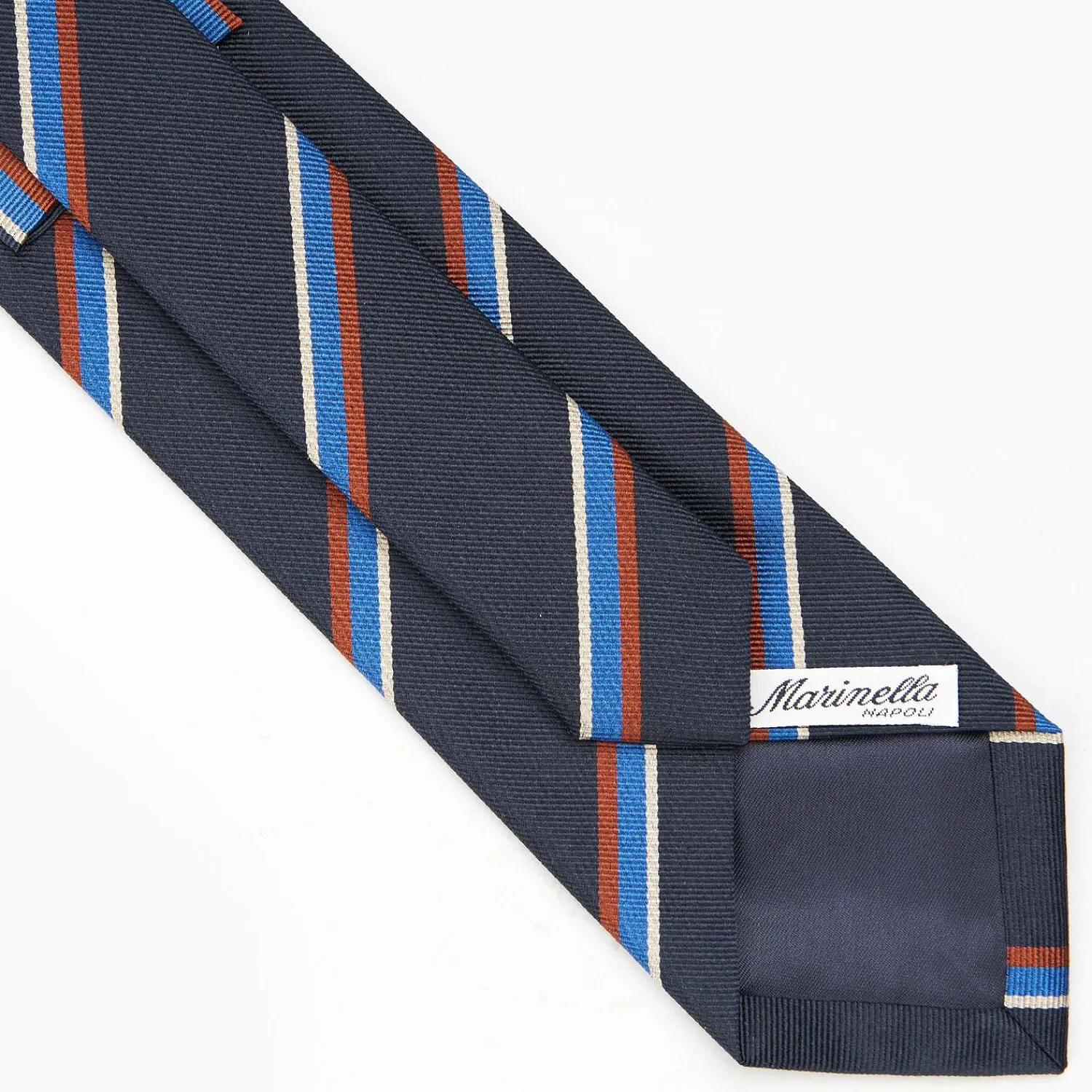 Dark Blue Sartorial Striped Tie>E.Marinella Hot