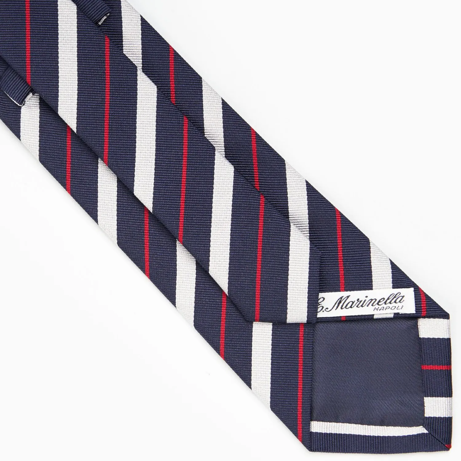 Dark Blue Sartorial Striped Silk Tie>E.Marinella Flash Sale