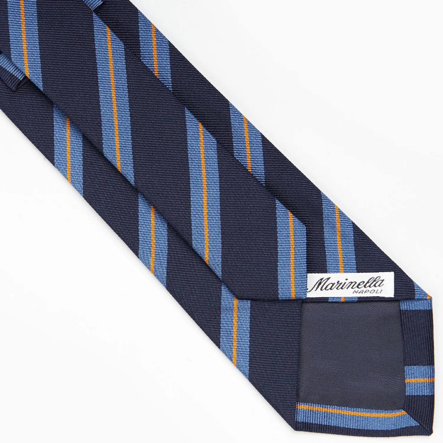 Dark Blue Sartorial Striped Silk Tie>E.Marinella Best Sale