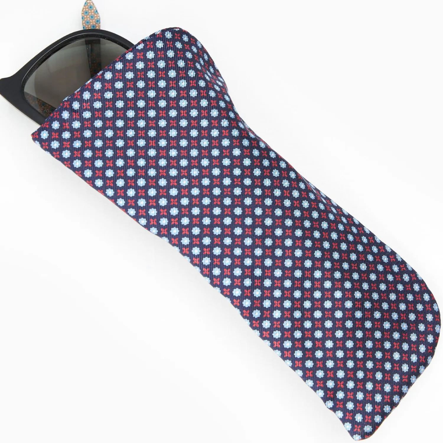 Dark Blue Silk Glasses Case>E.Marinella Flash Sale