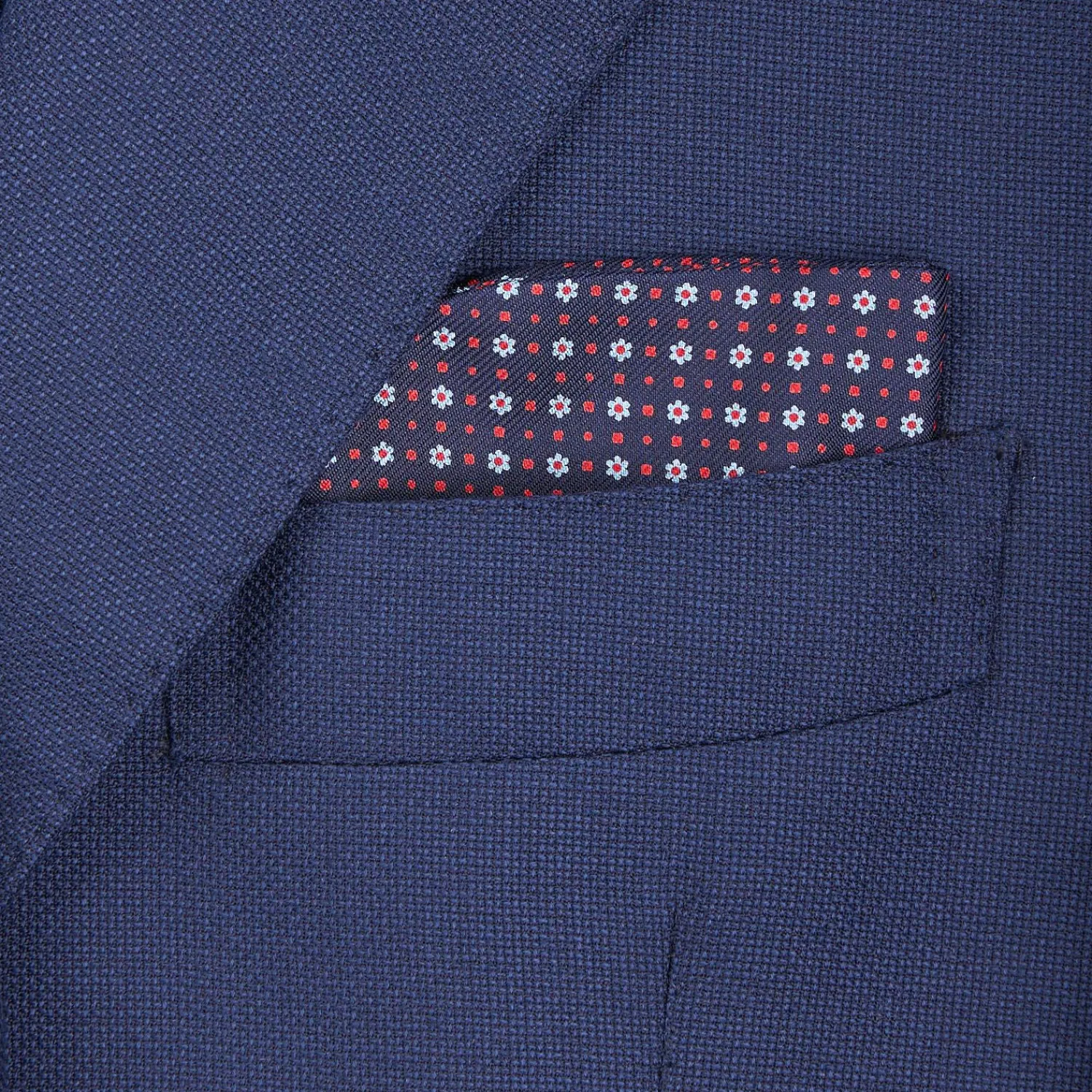 Dark Blue Silk Glasses Case>E.Marinella Best