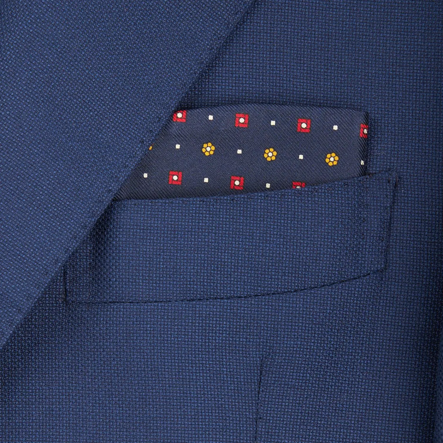 Dark Blue Silk Glasses Case>E.Marinella Best