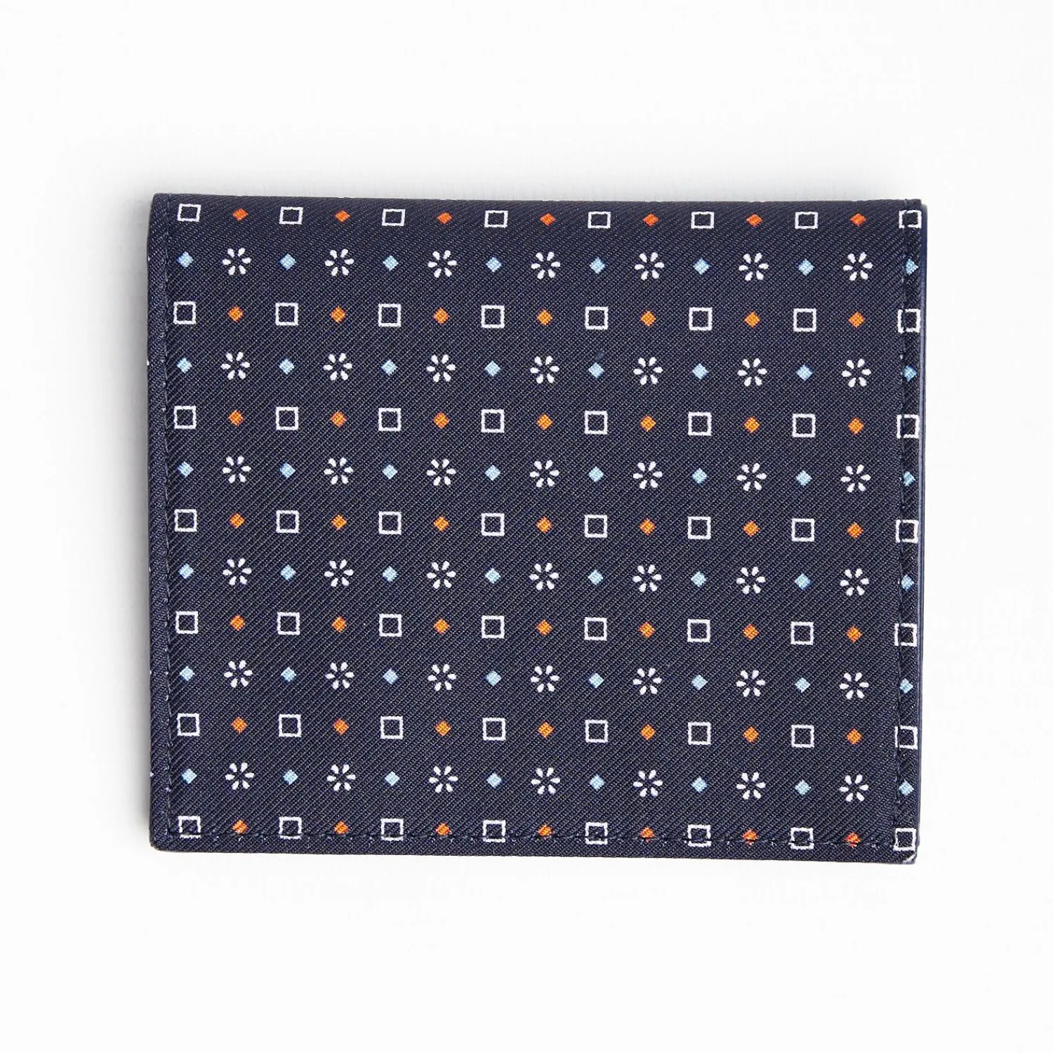 Dark Blue Small Wallet In Silk And Leather>E.Marinella Shop