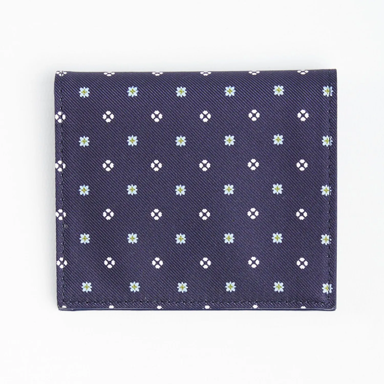 Dark Blue Small Wallet In Silk And Leather>E.Marinella Cheap