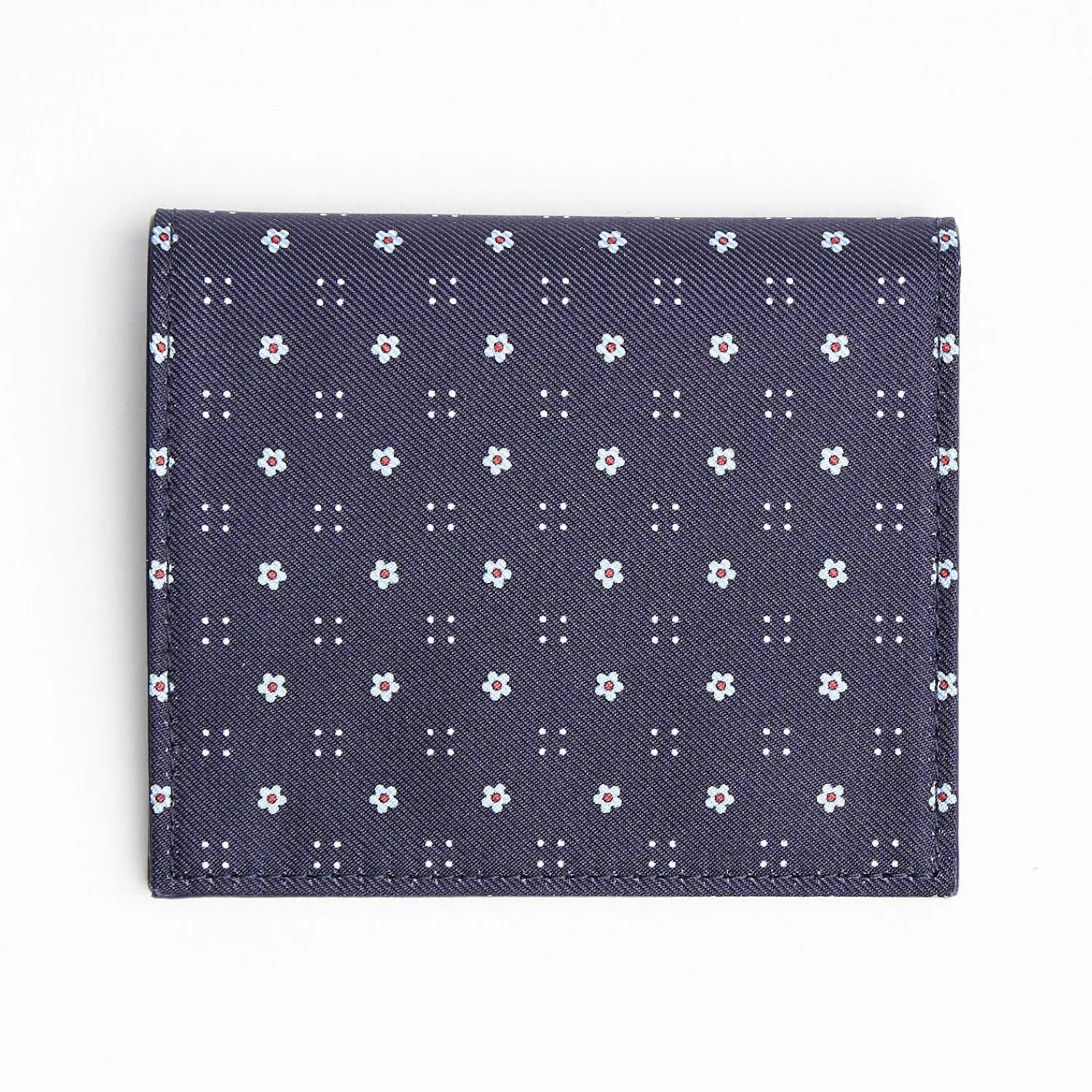 Dark Blue Small Wallet In Silk And Leather>E.Marinella Hot