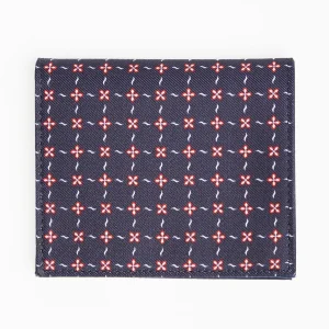 Dark Blue Small Wallet In Silk And Leather>E.Marinella Hot