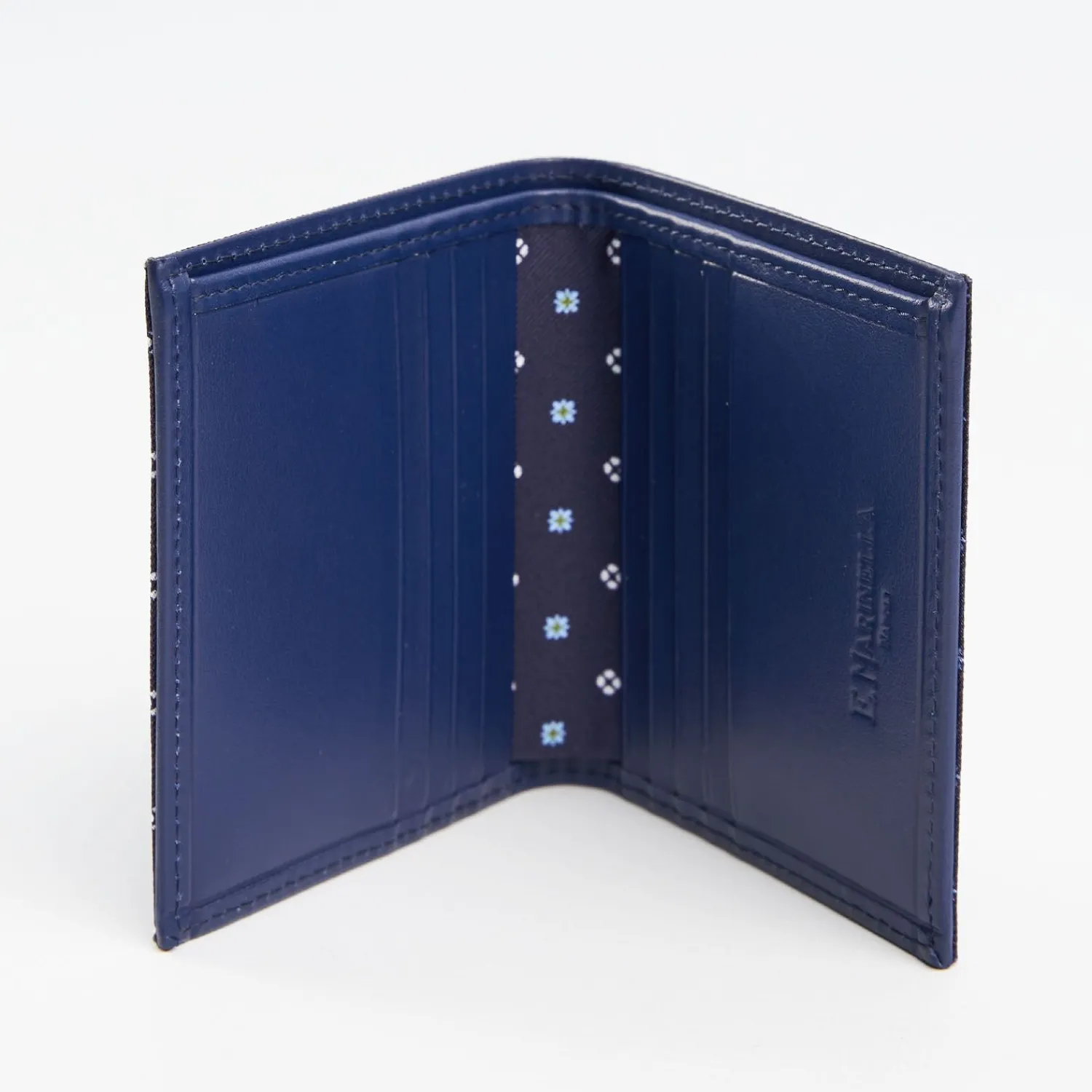 Dark Blue Small Wallet In Silk And Leather>E.Marinella Cheap