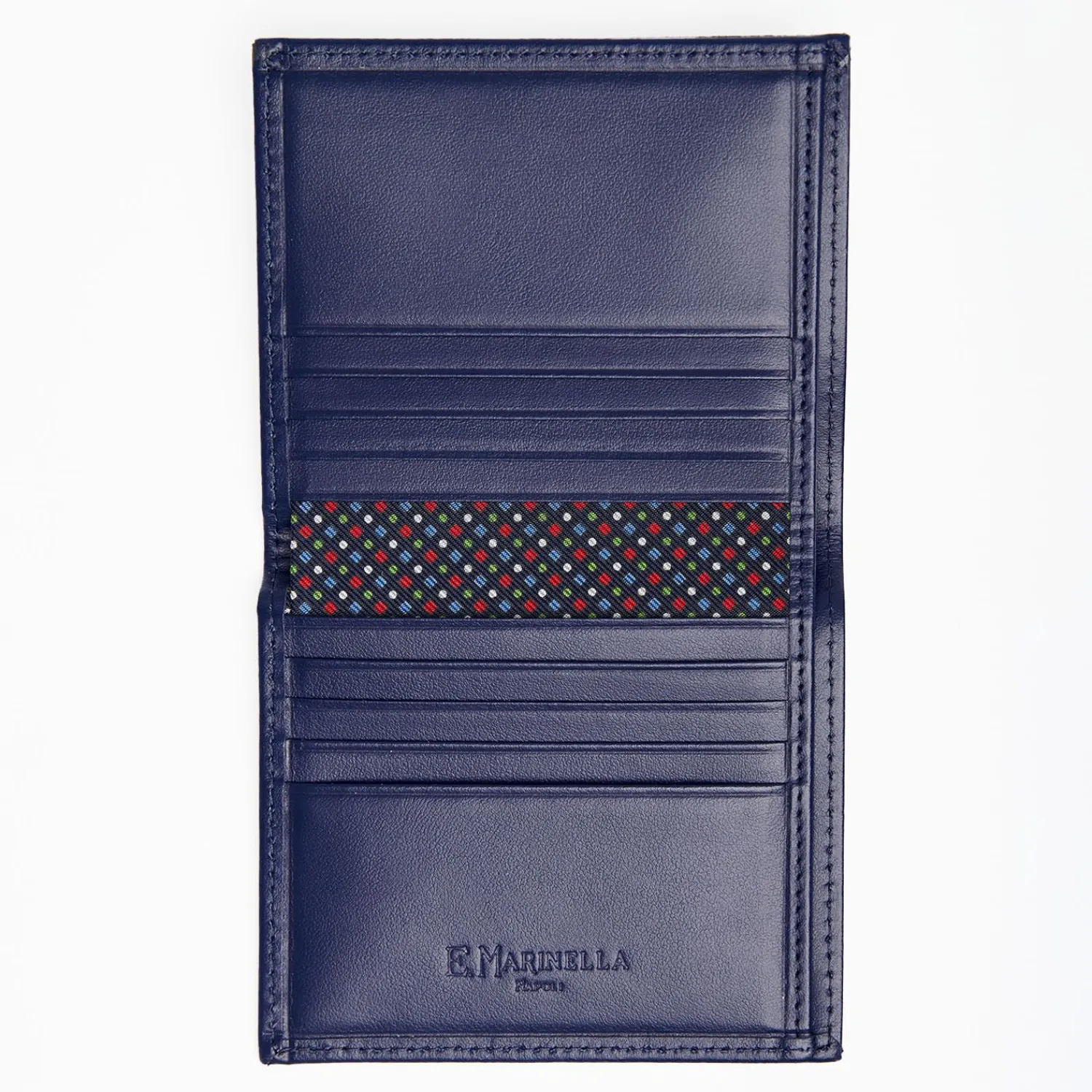Dark Blue Small Wallet In Silk And Leather>E.Marinella Best