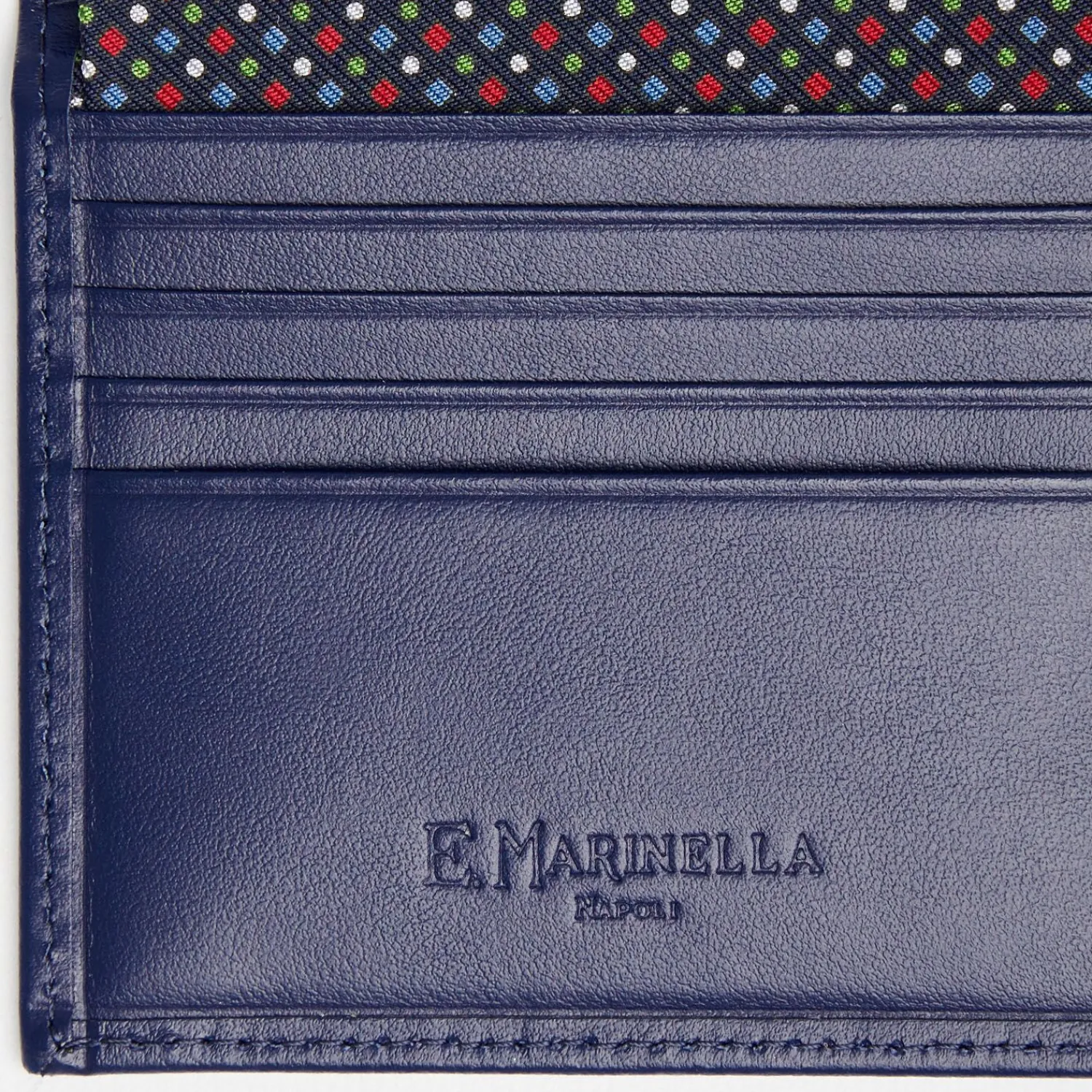 Dark Blue Small Wallet In Silk And Leather>E.Marinella Best