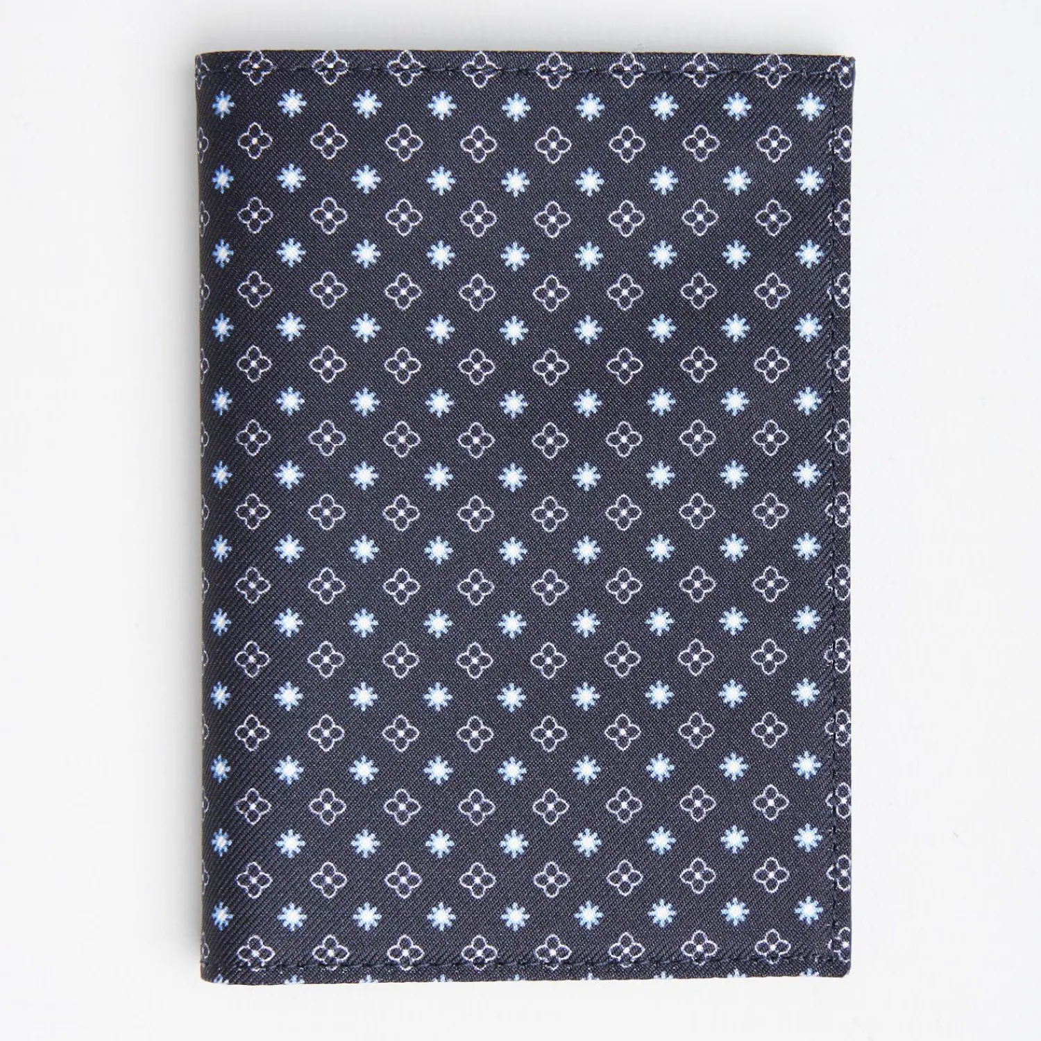 Dark Blue Vertical Wallet In Silk And Leather>E.Marinella Best