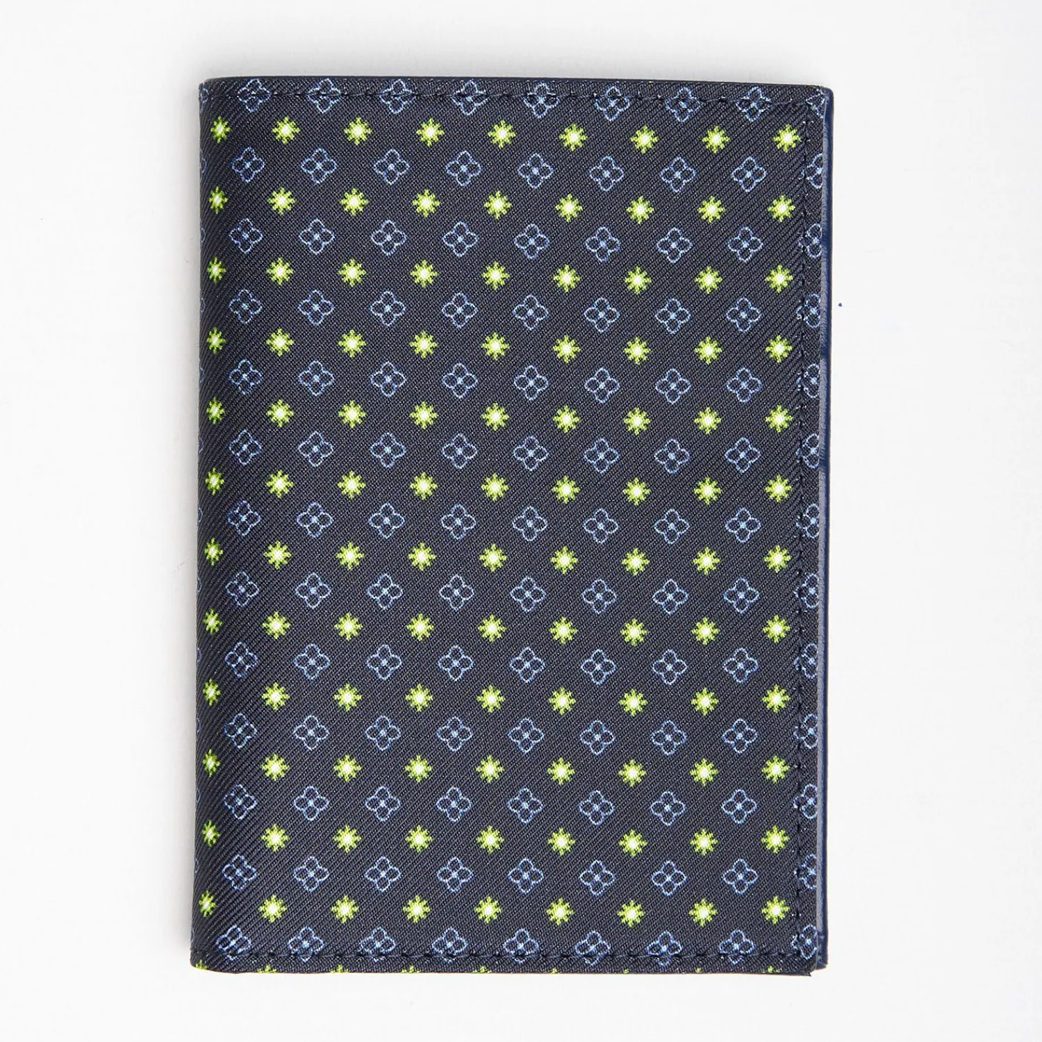 Dark Blue Vertical Wallet In Silk And Leather>E.Marinella Best