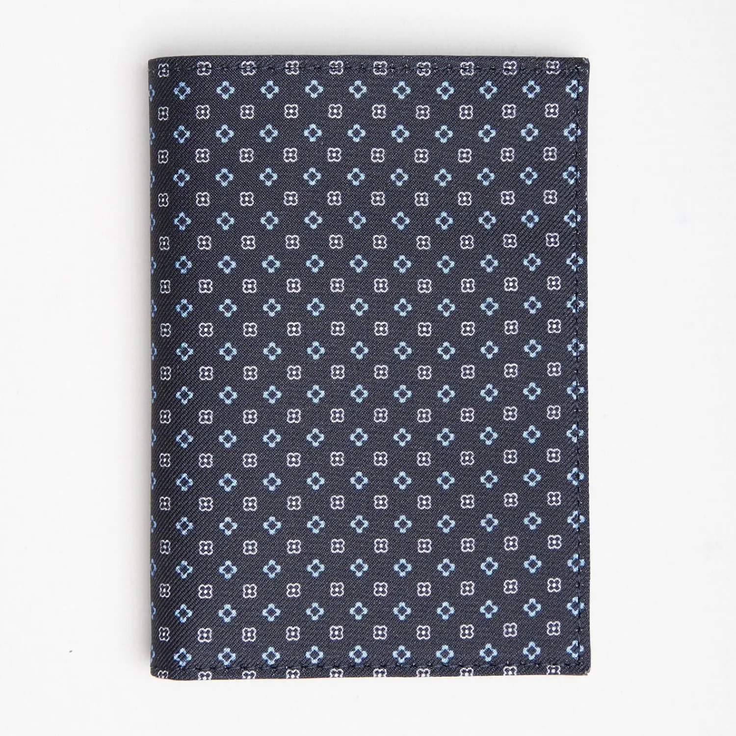 Dark Blue Vertical Wallet In Silk And Leather>E.Marinella Best