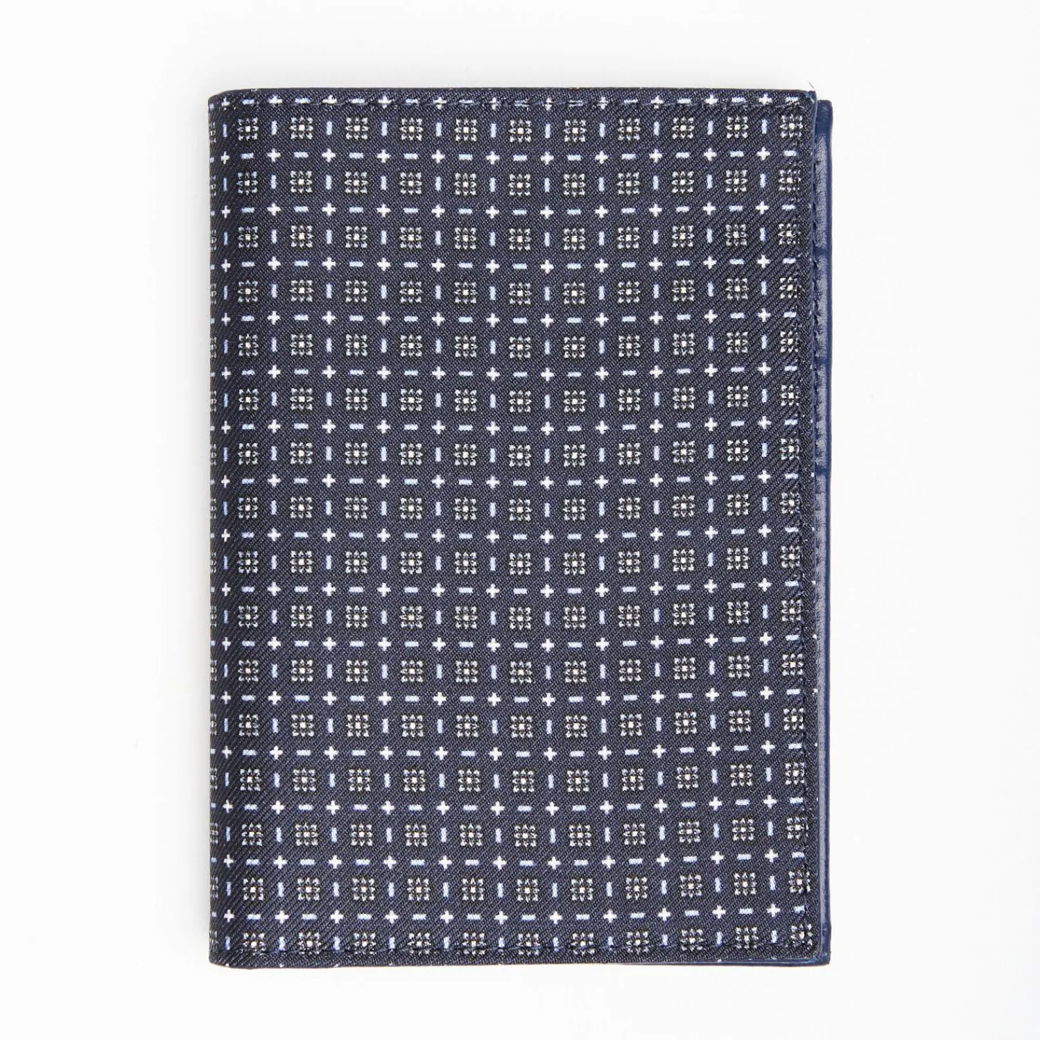 Dark Blue Vertical Wallet In Silk And Leather>E.Marinella Outlet