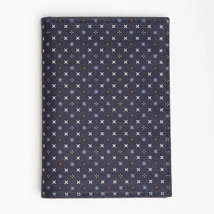 Dark Blue Vertical Wallet In Silk And Leather>E.Marinella Discount