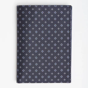 Dark Blue Vertical Wallet In Silk And Leather>E.Marinella Store