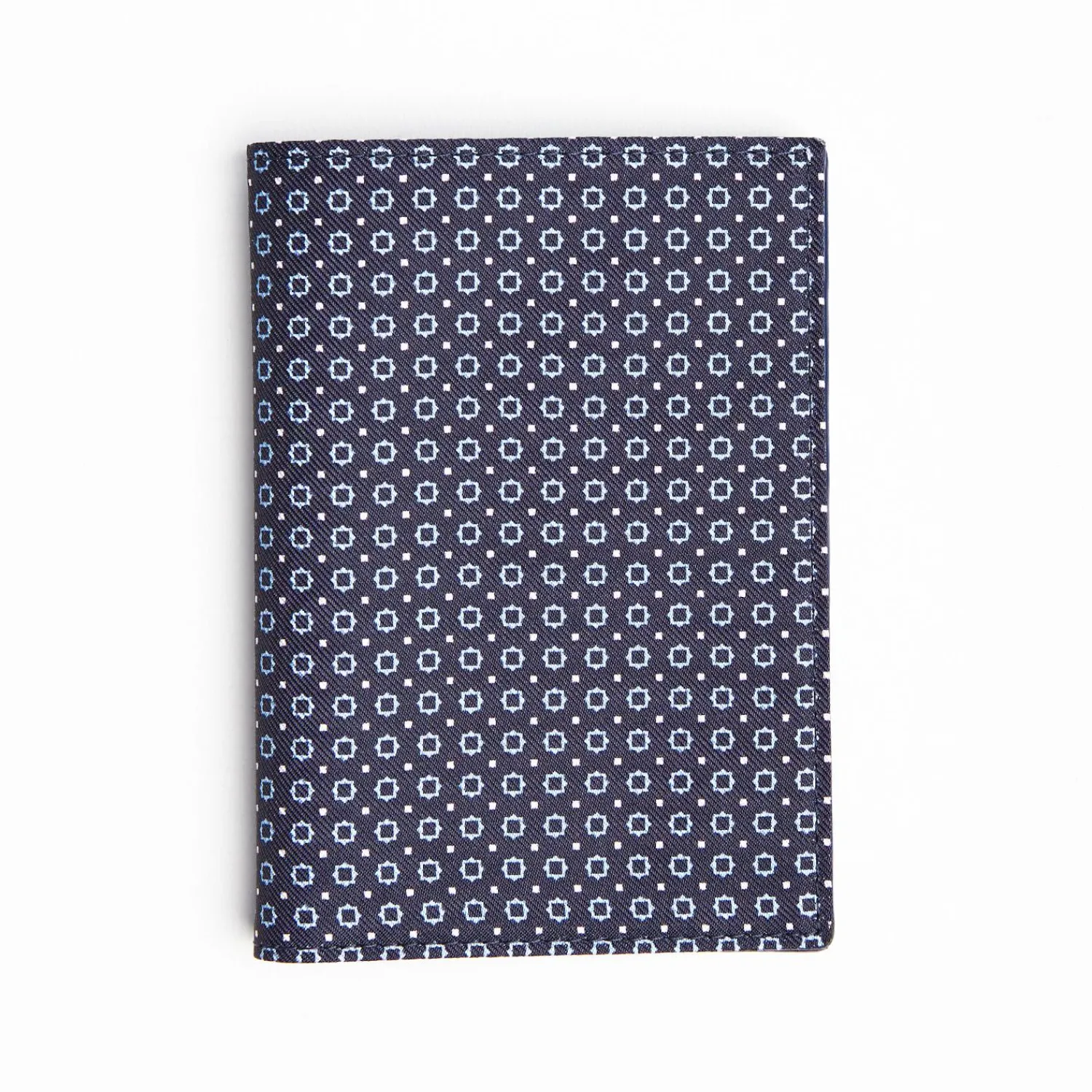 Dark Blue Vertical Wallet In Silk And Leather>E.Marinella Sale