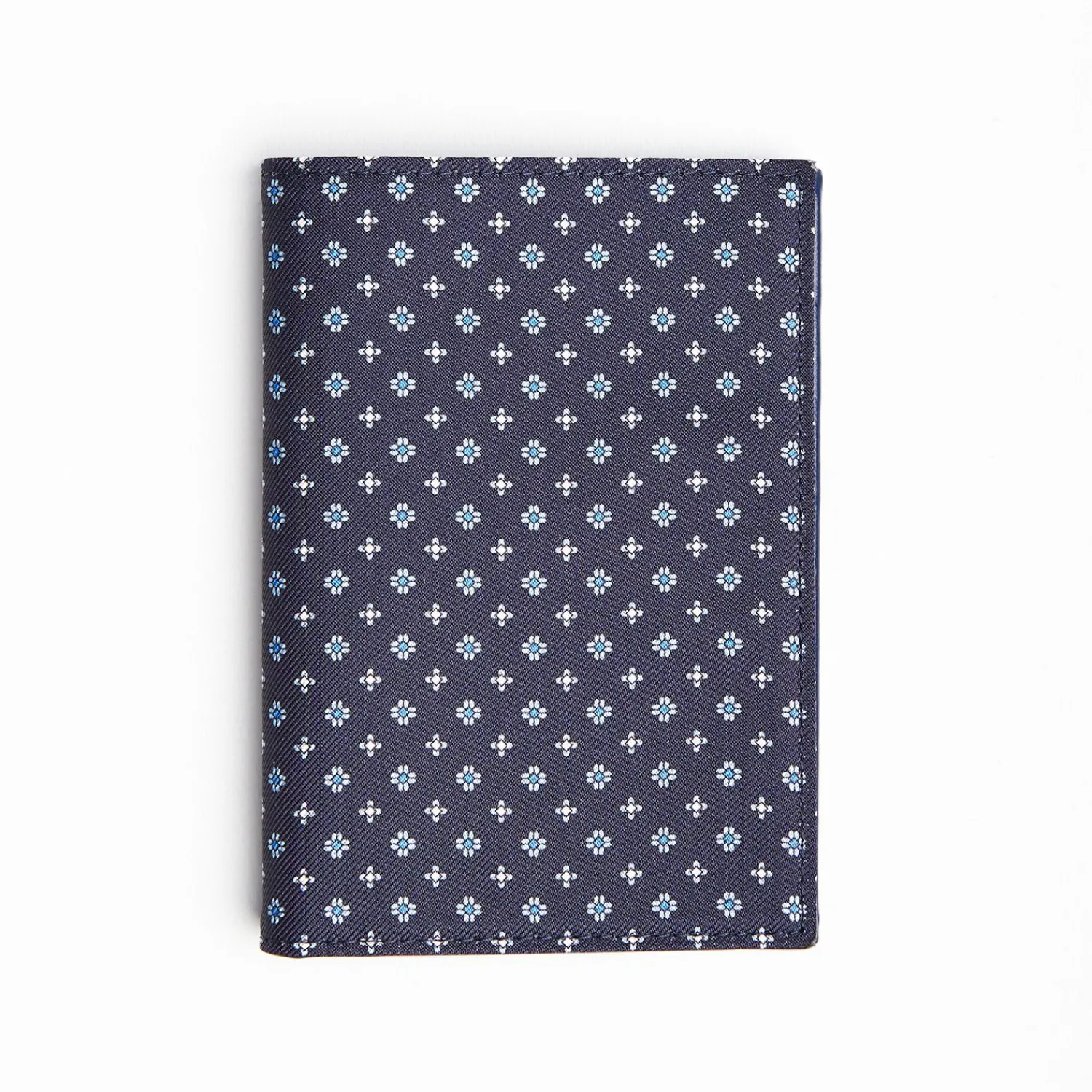 Dark Blue Vertical Wallet In Silk And Leather>E.Marinella Hot