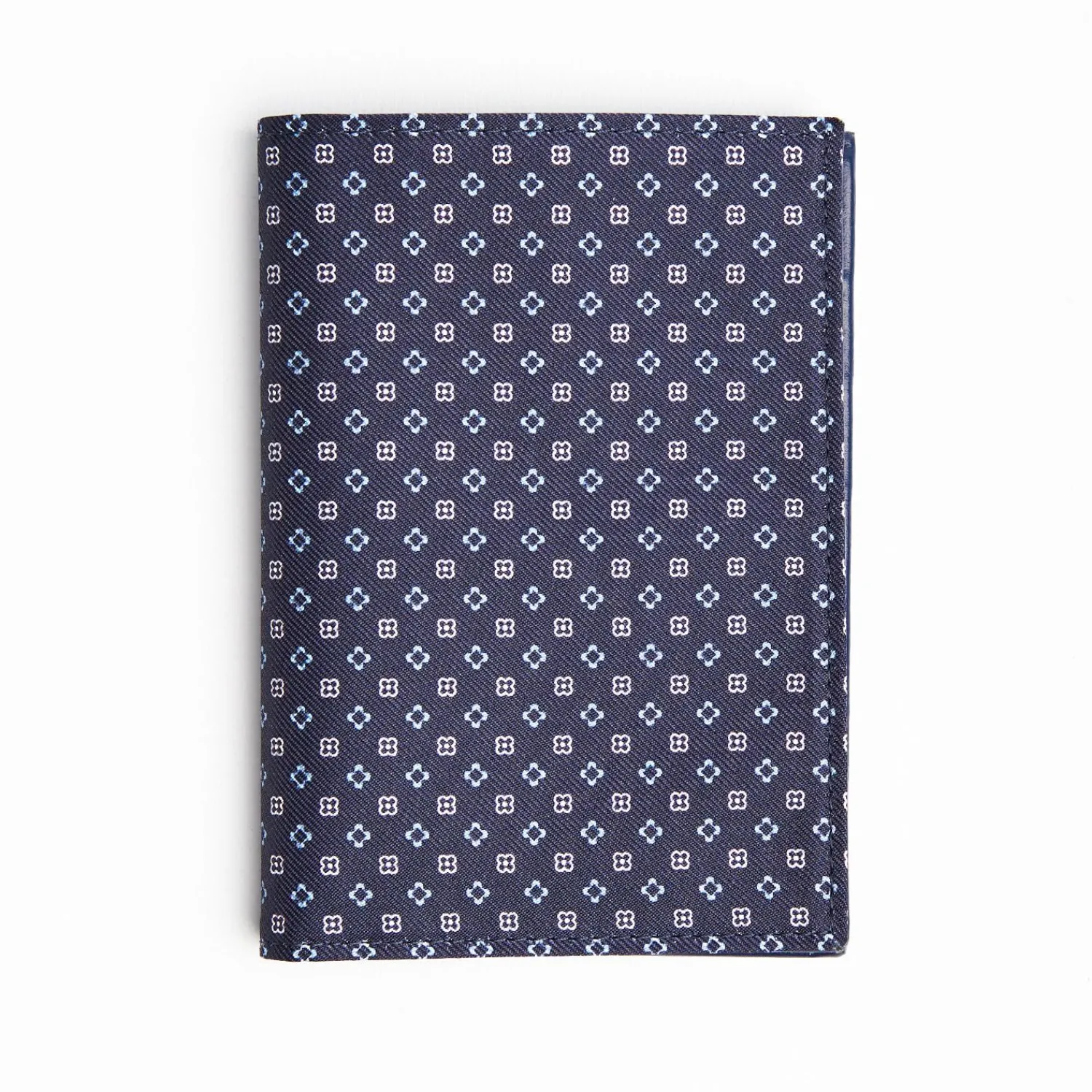 Dark Blue Vertical Wallet In Silk And Leather>E.Marinella Flash Sale