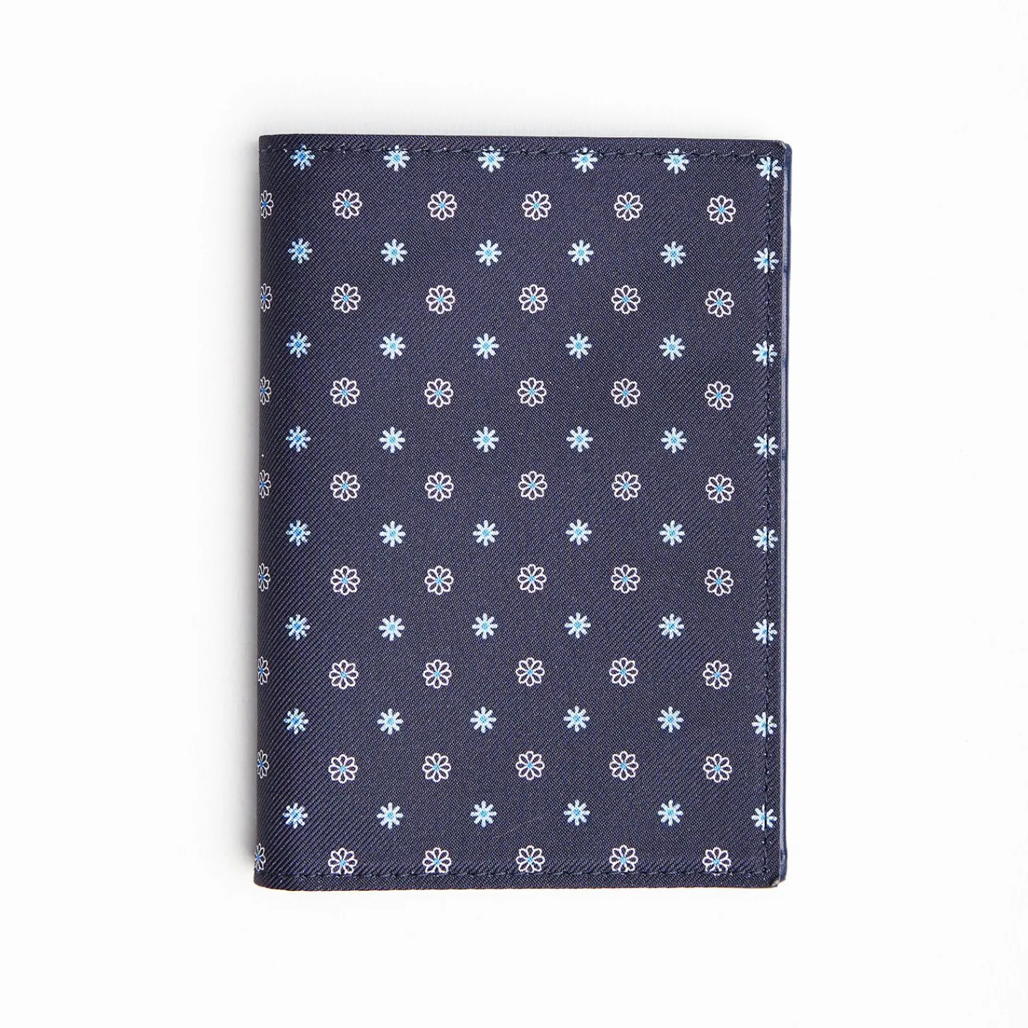 Dark Blue Vertical Wallet In Silk And Leather>E.Marinella Fashion