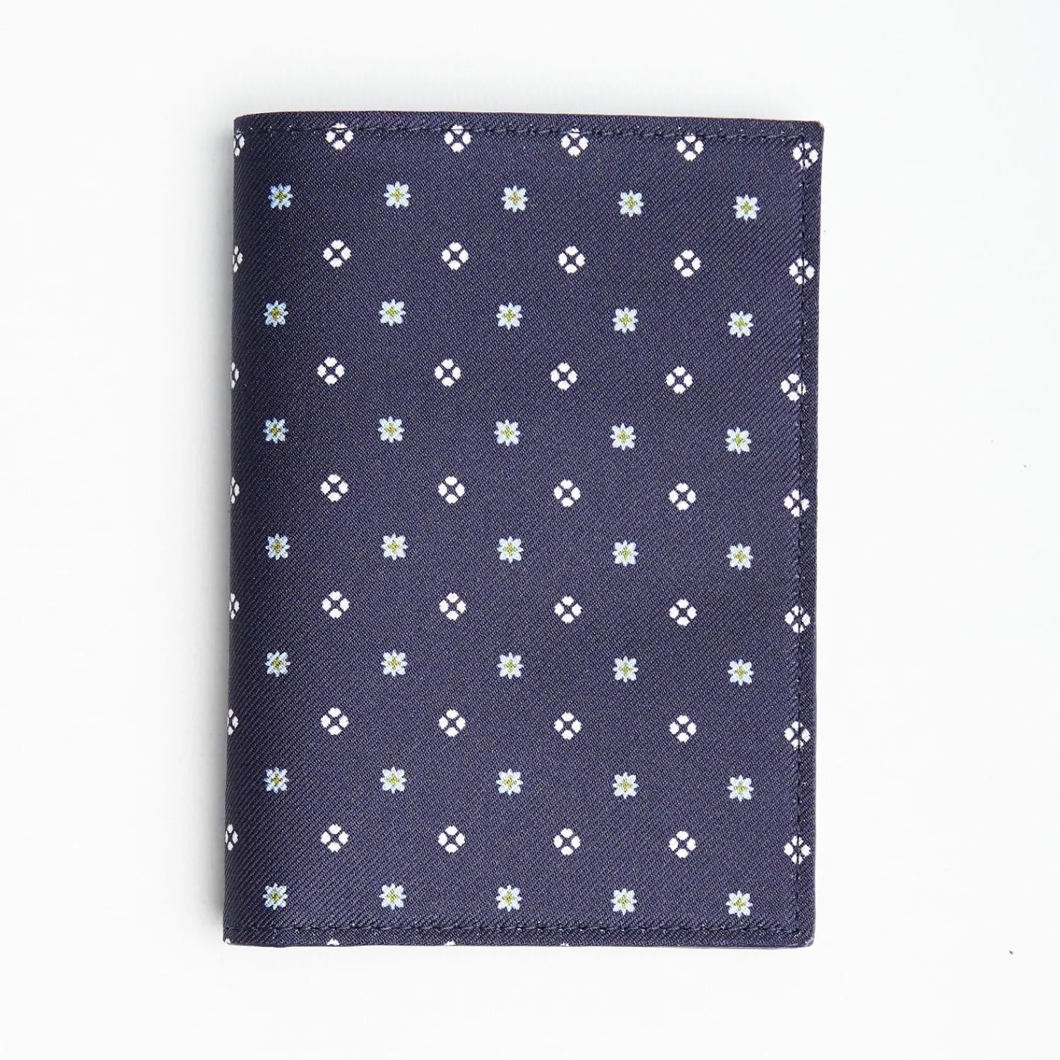 Dark Blue Vertical Wallet In Silk And Leather>E.Marinella Best Sale