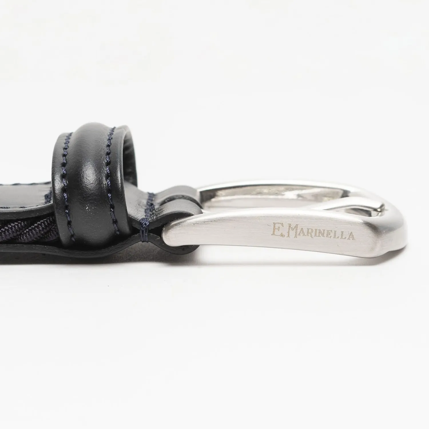 Dark Blue Woven Stretch Belt 35 Mm>E.Marinella Store