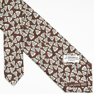 Dark Brown Archivio Collection Silk Tie 1952-1-04>E.Marinella Best
