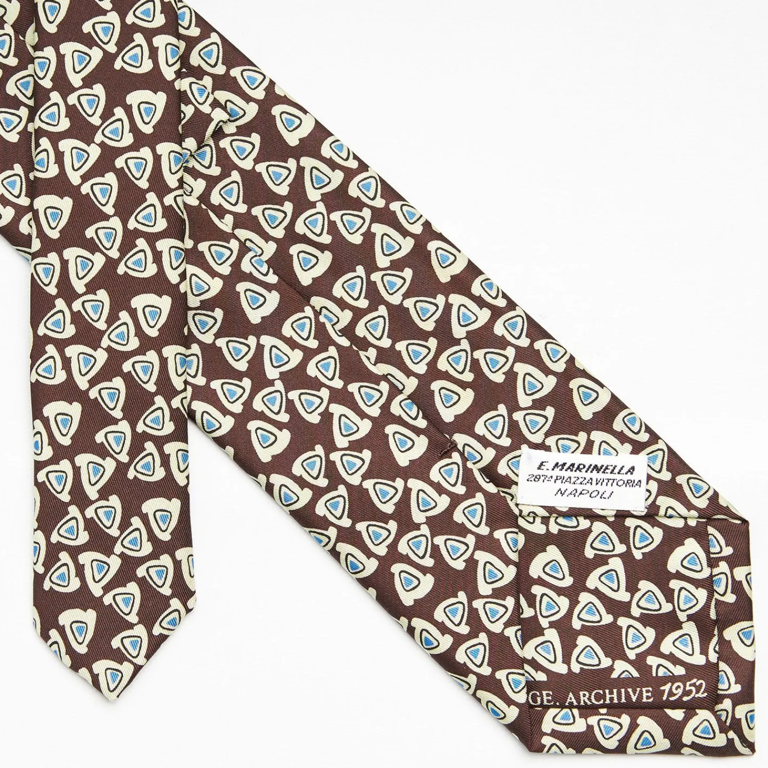 Dark Brown Archivio Collection Silk Tie 1952-1-04>E.Marinella Best