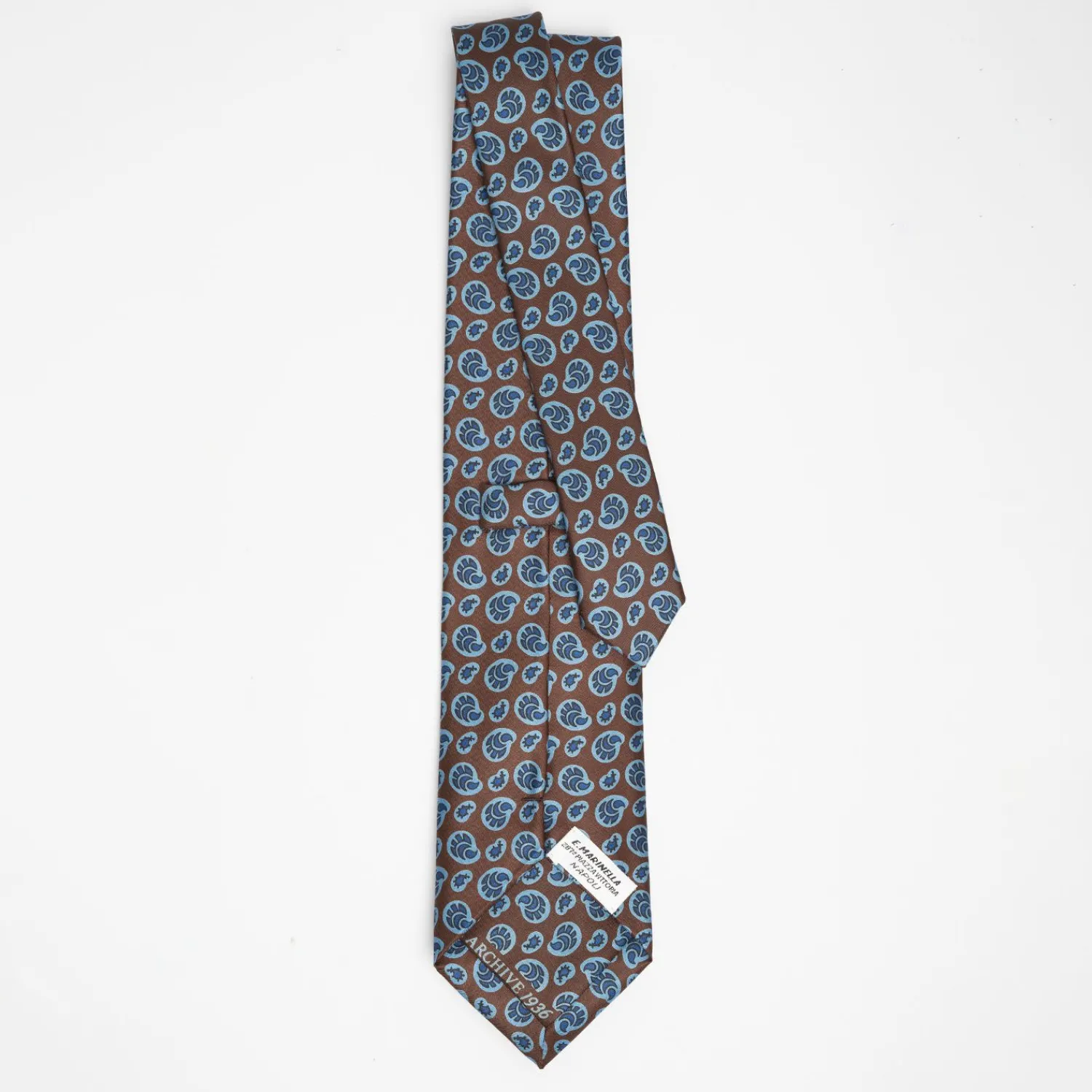 Dark Brown Archivio Collection Silk Tie 1936_04>E.Marinella Hot