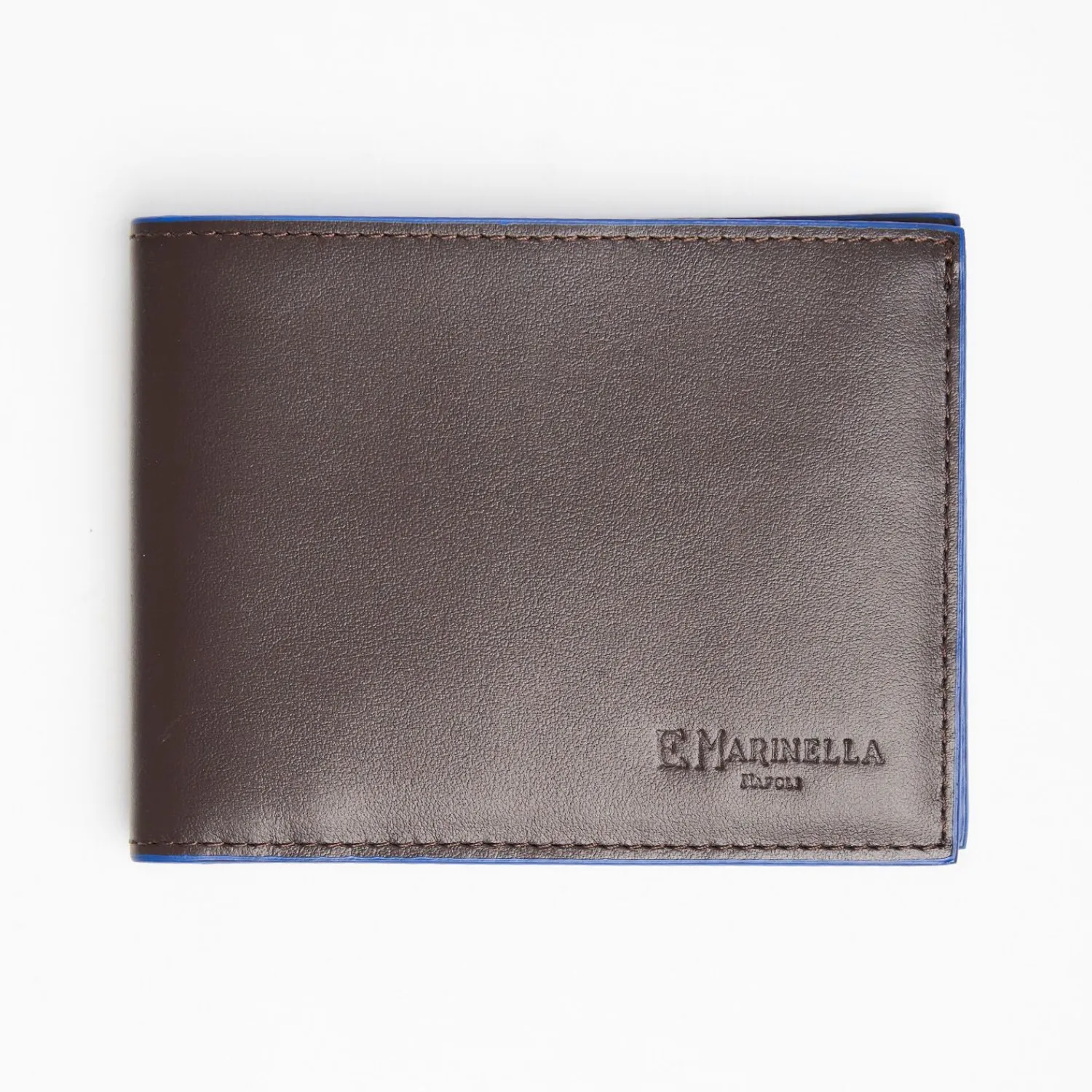 Dark Brown Leather Horizontal Wallet>E.Marinella Cheap