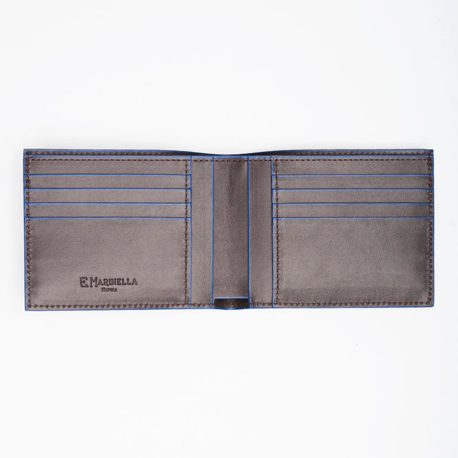 Dark Brown Leather Horizontal Wallet>E.Marinella Flash Sale