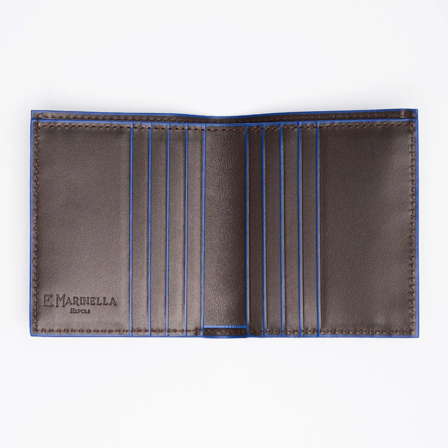 Dark Brown Leather Small Wallet>E.Marinella Fashion