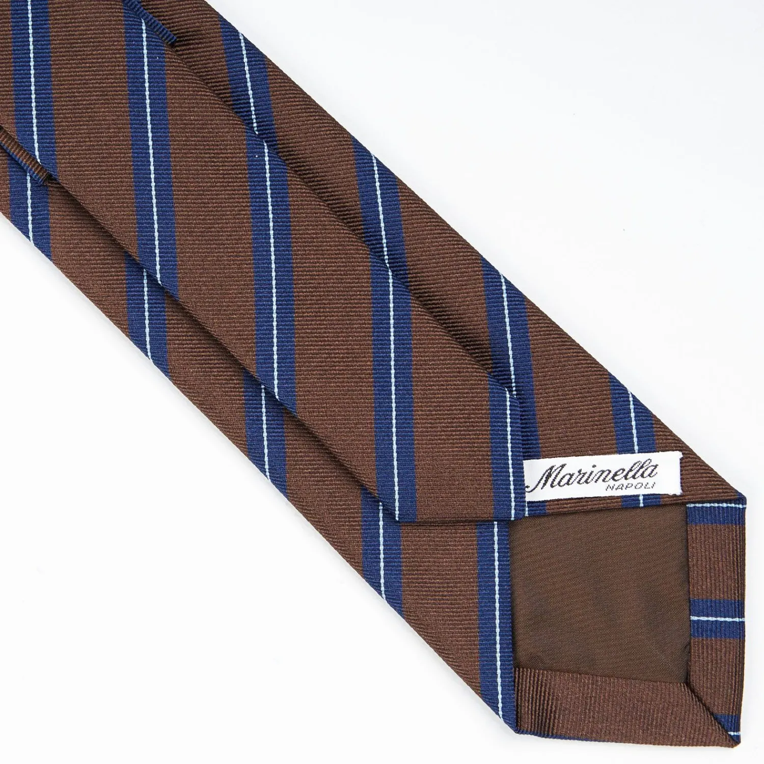 Dark Brown Sartorial Striped Tie>E.Marinella Best