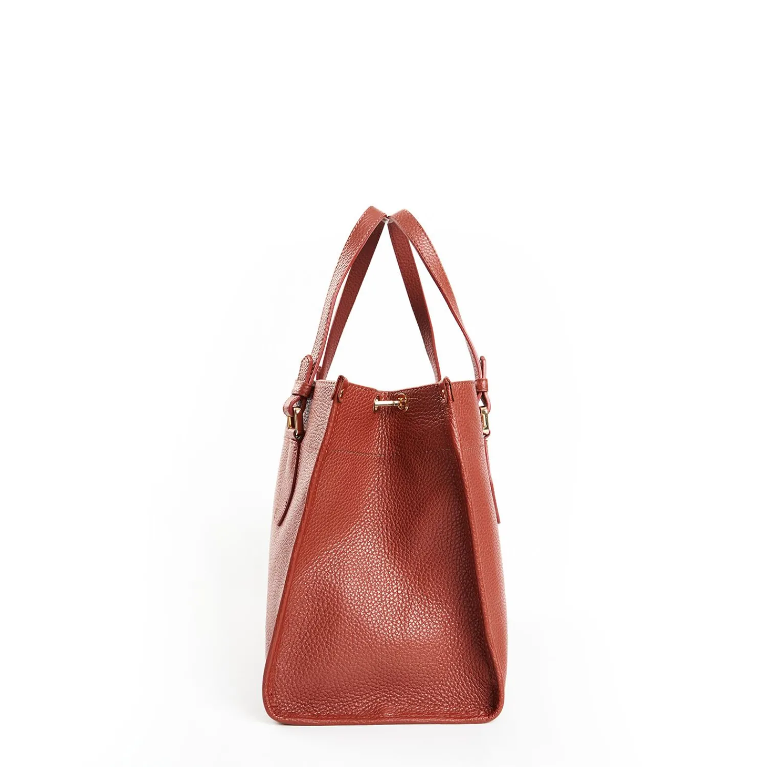 Dark Brown Shopping Bag In Hammered Leather>E.Marinella Fashion