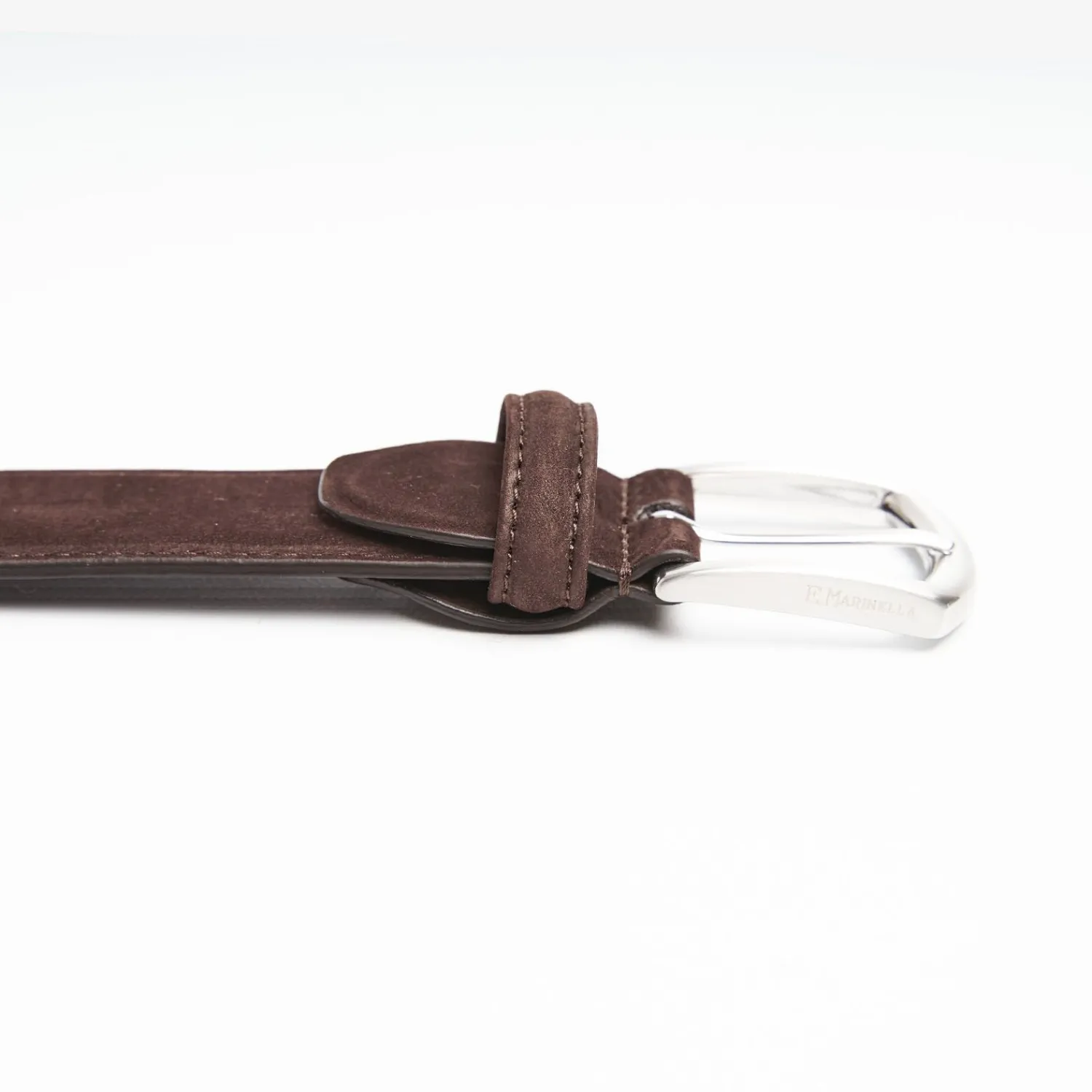 Dark Chocolate Belt In Nabuk>E.Marinella Flash Sale