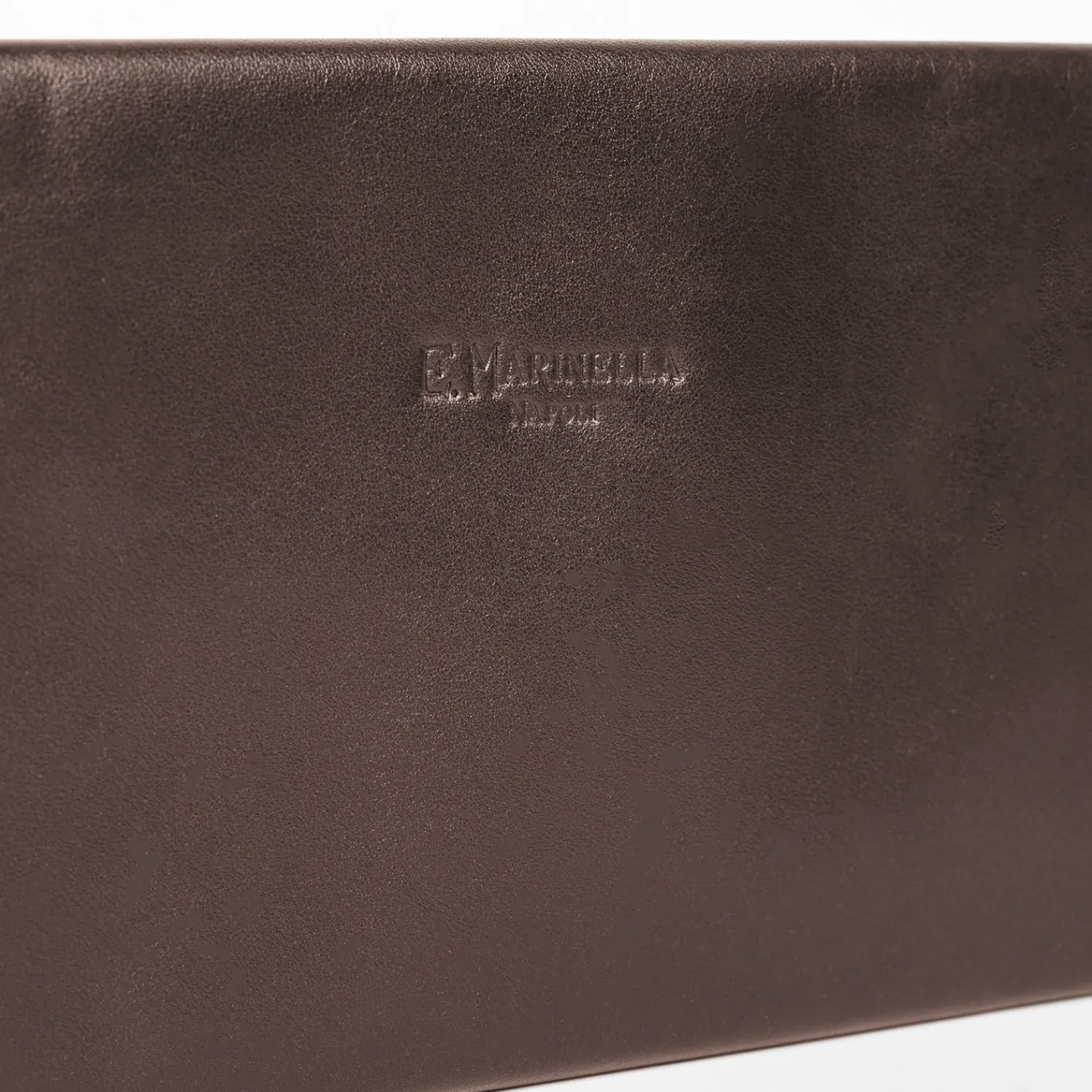 Dark Chocolate Travel Tie Holder In Leather>E.Marinella Outlet