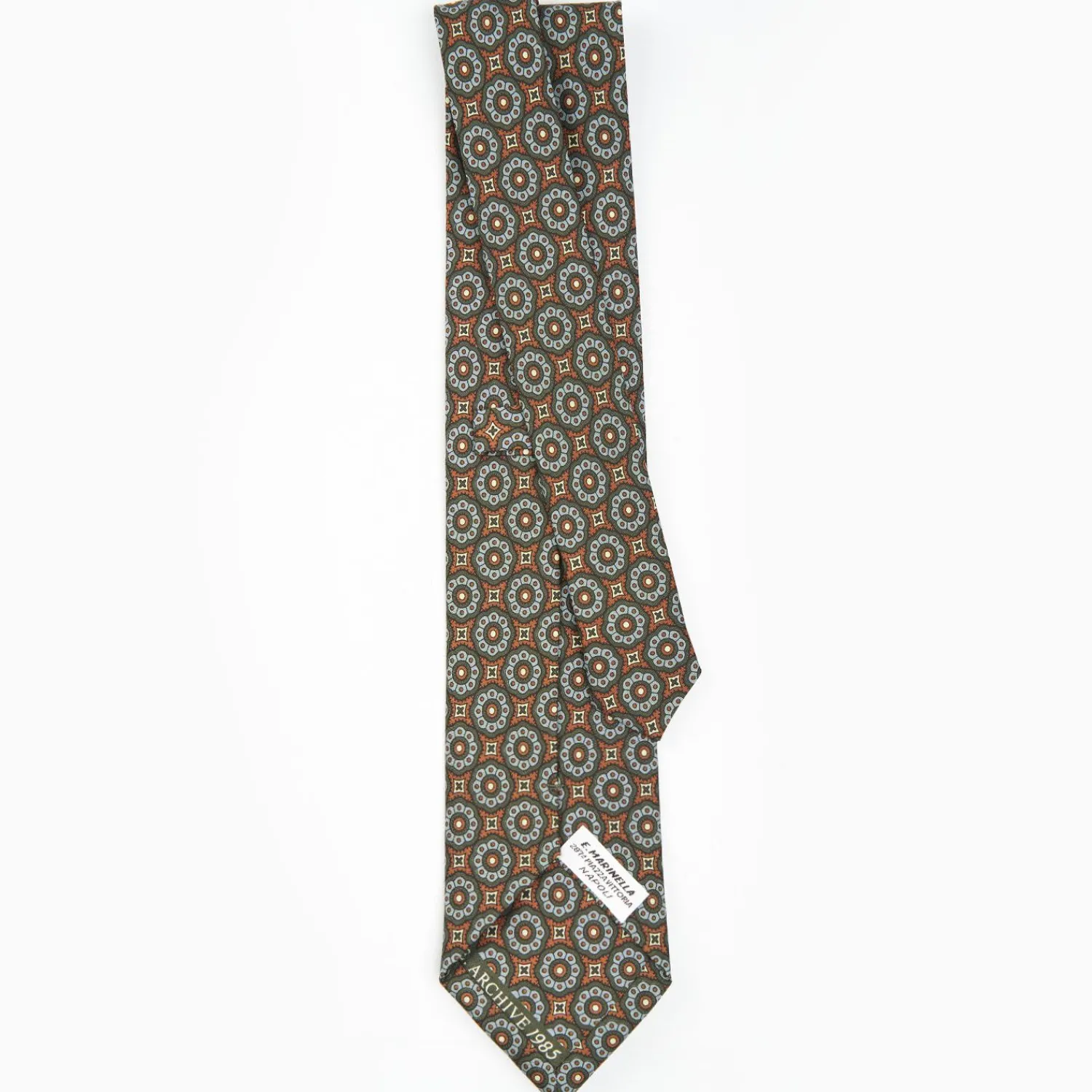 Dark Green Archivio Collection Silk Tie 1985-04>E.Marinella Discount