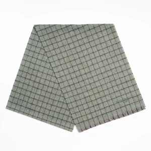 Dark Green Cashmere Small-Check Scarf>E.Marinella Sale