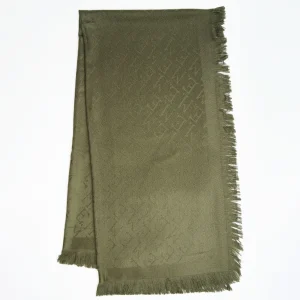 Dark Green Em Logo Wool And Silk Stole>E.Marinella Best
